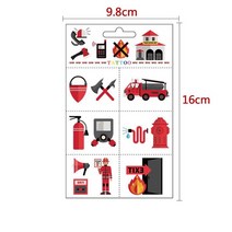 새차선물 고품격 가성비 좋은 소방차 라텍스 풍선 건설 차량 헬륨 아이 생일 장식 에어 글로브 소방관 테마, 23 1pc sticker D