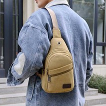 여행 보조 가방 이어폰 홀더 힙색 남성 패션 슬링백
