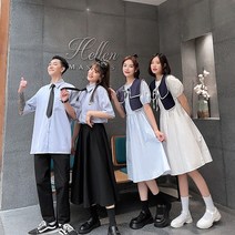 2022 새로운 대학 스타일의 클래스 옷 커플 여름 옷 레트로 클래스 옷 정장 학생 정장 교복 사진 졸업