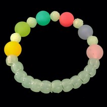 자외선 야광팔찌(파스텔구슬과 장미비즈)-10인용-ZUB