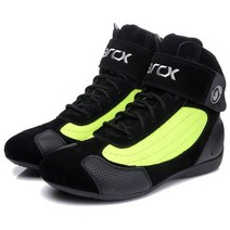 바이크 부츠 슈즈 오토바이 남자 모토 승마 여름 통기성 오토바이 신발 오토바이 헬기 크루저 투어링 발목 신발, 8.5, 협력사, l60053 그린