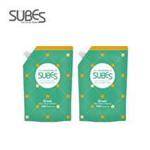 슈베스 그린 유아섬유유연제 리필 1300ml, 2개