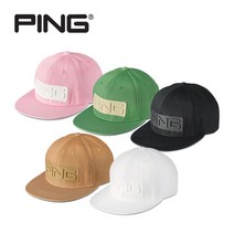 핑 2023 솔리드 스냅백 골프모자, 핑크