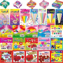 [코리아스퀘어] 종이나라 접기색종이 모음 모빌/과일/학/별/장미접기, 종이나라 1500 꽃나래 중