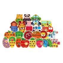 출산선물 두돌아기 교육완구 실꿰기카드 구슬놀이 근육발달 소근육발달 어린이 성취감