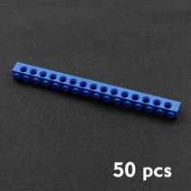 레고 파워 펑션 세트 모터 기술 부품 벽돌 1x16 구멍 15 핀 빔 클래식 moc 기술 크레인 3703 벌크 빌딩 블록 액세서리 장난감, 50pcs 블루