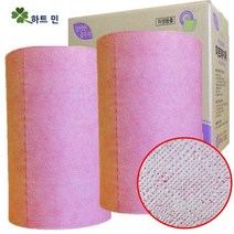 해동지 하트민 미트페이퍼 물기제거 회닦는종이 푸드페이퍼, 2개, 분홍색