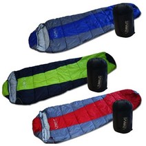 런웨이브 후드형 침낭 사계절 동계 캠핑 등산 야전 야외, 그린