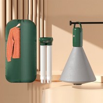 휴대용 의류건조기 에어 히터 선풍기 주름펴기 다기능 건조기, Green, UK