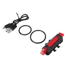 고휘도 5 LED 자전거 라이트 4 모드 미등 MTB 리어 램프 야간 사이클링 안전 경고등 액세서리, 2) 빨간