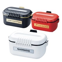 시마노 미끼통 CS-132N 서모 베이트 스텐 미끼 크릴통, 블랙