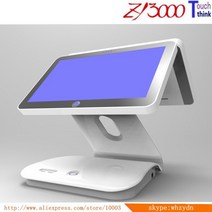 판매 새로운 15.6 인치 더블 스크린 일체형 터치 스크린 pos 터미널/pos 시스템, 02 CN, 02 black