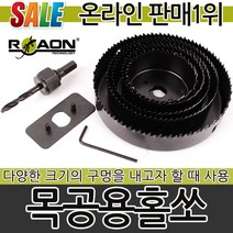 5P 고속도강 홀쏘-티타늄 홀카타 드릴비트 철판 스텐, 옵션08 RAON 목공용홀쏘-8P세트