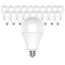 장수램프 LED 전구 18W [20개입] 벌브 램프 세트, 주광색(하얀빛)