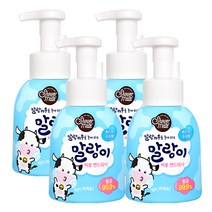 샤워메이트 말랑이 버블 핸드워시 화이트 우유향, 300ml, 4개