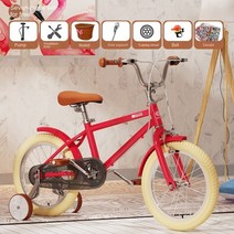 bmx자전거 20인치 묘기 셀프리 자전거 균형 조절 자동차 16 인치 20 고가 유모차 소년 소녀, [03] Red, 01 16 Inch