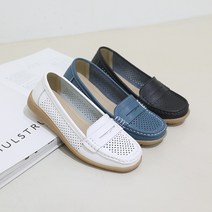 제이슈 천연소가죽 버스터 펀칭 단화 3cm