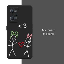 Realme GT 2 3 Pro Explorer Master Neo Flash 5G 실리콘 커버 GT2 GT3 2T 3T Neo2 Neo3 용 3D 인쇄 귀여운 전화 케이스, [02] Realme GT Master, [02] Heart Black