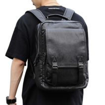 도오빠 타키백 남성 가죽 백팩 여행 짐가방 노트북 가방 빅사이즈 배낭 대용량 수납 스퀘어 가방