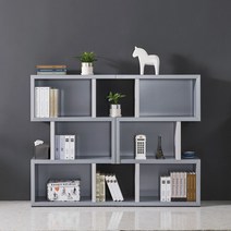 블랑누보 거실 낮은 책장 북케이스 맞춤책장 작은 DIY 디자인 지그재그 3단 미니 책장 수납장, 진연그레이(3단우측형(D2))