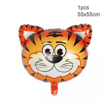알루미늄 호일 만화 Balon 동물 고슴도치 여우 너구리 다람쥐 풍선 숲 파티 생일 장식 베이비 샤워 정글 장난감, [01] tiger