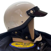 본프리쇼티 비틀 헬멧 클래식 소두핏 할리 빈티지 반모헬멧, M/L(56-58cm), 무광블랙