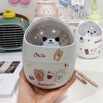 귀여운 티슈케이스 신기한 재밌는 소품 차량용 Ins 스타일 크리에이티브 쓰레기통 귀여운 가정용 데스크탑, 한개옵션1, 02 Grey