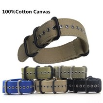 18mm 20mm 22mm 24mm 고급 캔버스 나토 스트랩 야외 스포츠 두꺼운 방수 시계 밴드 9.21