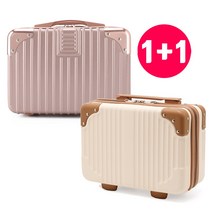 1+1 서머레디백 14인치 미니캐리어 더블유컴퍼니, 그린브라운, 블랙