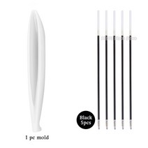 레진아트 재료 키링 키트 투명 펜 실리콘 몰드 세트 DIY 볼펜 에폭시 수지 쥬얼리 캐스팅, Bk5 Type 1