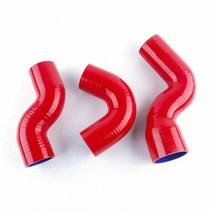 1990-2016 랜드 로버 디펜더 TD5 2000 2012 2008 1999 4 겹 실리콘 터보 인터쿨러 호스 키트 (디펜더에만 적합) 3 피스, 빨간