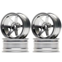 RC 1/10 온로드 드리프트 트랙사스 HSP 타미야 HP 호환 호환I 교쇼 레드캣 사쿠라 뉴 엔론 휠 림 4P 알루미, 01 SILVER