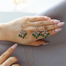팝콘베리 팝콘베리 봄의 그린캐슬 세트(귀걸이+목걸이) (8192780)