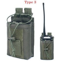 무전기 파우치 멜빵 가방 보관함전술 Molle 라디오 주머니 워키 토키 홀더 가방 허리 벨트 팩 나일론 휴대, 12 Type 3