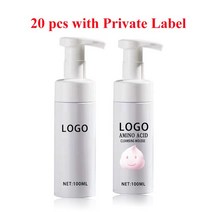 100ml 카멜리아 클렌징 무스 프라이빗 라벨 모이스처라이징 파워풀 메이크업 리무버 클린 리치 포밍 페이, 03 20 pcs Private Label