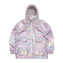 비에스래빗 2223 BSRABBIT MELLOW 4POCKET HOODED JACKET HOLOGRAM PINK 보드자켓