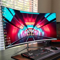 커브 곡선 와이드 스크린 모니터 4K 32인치 게이밍컴퓨터 ips hdmi HD PC방 qhd, 24곡선흰색144오리지널1SF익스프레스