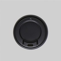 칼라컵 3중 단열종이컵 4온즈용 뚜껑 200개, 검정(200개), 평면형