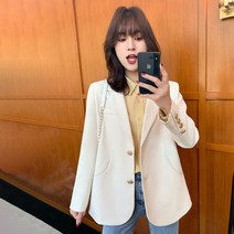 위위브렌 여성용 봄가을 캐주얼 긴팔 베이직 자켓