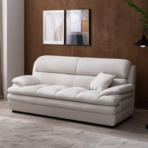 세계로가구 린느 3인용 아쿠아텍스 패브릭소파, 아이보리, 스툴 제외