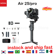 dslr 짐벌 캐논 6dmark2 오막포 moza air 2s 카메라 미러리스 및 dslr 카메라용 스마트 마이크로 핸드휠이 있는 3축 짐벌 안정기 9lbs 페이로드, 에어 2s 프로 키트