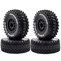 rc카 엔진 부속품 112mm 1/10 숏 코스 트럭 타이어 휠 12mm 헥사 슬래시 아르마 센톤 HuanQi 727 Vkar 10sc Hpi Rc 자동차용 4 개, [03] C 4pcs