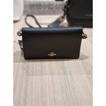 COACH 코치 폴드오버 클러치 크로스백 3037 IMBLK 블랙