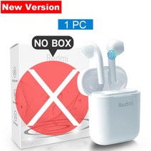 블루투스이어폰 무선이어폰 인이어 Xiaomi-redmi 무선 이어 버드 블루투스 스테레오베이스 헤드폰 안드로이드 iOS 용 방수 이어폰 충전, [02] WhiteVersion