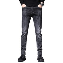ANKRIC 편한청바지 가을 바지 남성 청바지 한국 슬림 블랙 남성 바지 스트레치 스킨 조커 남성복