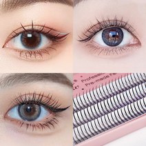 라페나 인조 속눈썹 셀프연장 부분 가닥 자연스러운 속눈썹 연장, (V)브이형 믹스8_10_12(mm), 1개