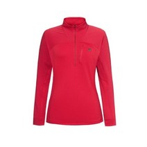 코오롱스포츠 여성 폴라텍 그리드 반집업 오렌지레드 투습 보온 우수 무시접 봉제 동절 긴팔 티셔츠 JKTBW19102ORE