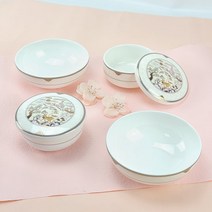 [행남자기] 금비골드 단반상기 6p 공기 뚜껑 대접 예물 예단 결혼준비