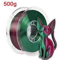 투톤 3d 프린터 필라멘트 pla 1.75mm 실크 이색 승화 3d 인쇄 재료는 두 가지 색상으로 제공됩니다., purred-dkgreen-500g