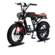 전기 바이크 20 인치 자전거 750W 48V 성인용 레트로 팻 타이어 오프로드 Ebike 45 KM/H 산악 전자 자전거 비치, 09 Black 1Battery 1500W